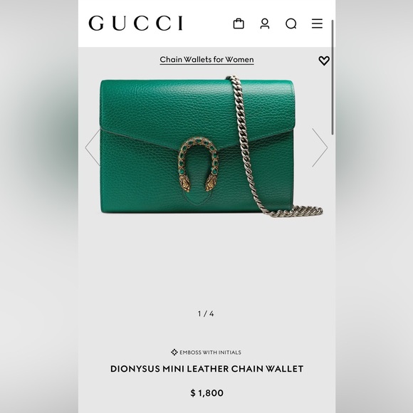 Gucci Calfskin Dionysus Mini Wallet on Chain - Picture 5 of 5